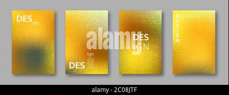 Set of abstract bright colors minimal cover design Stock Vector