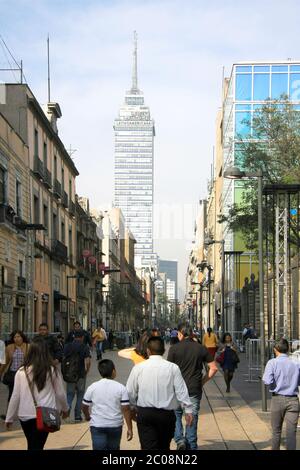 The Torre Latinoamericana skyscraper in downtown Mexico City, situated in the historic city centre Stock Photo