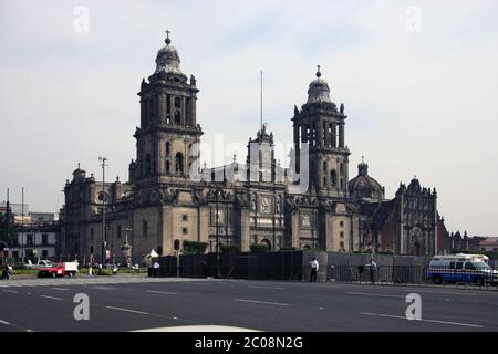 Mexico City, Mexico - November 24, 2015: Mexico City Metropolitan Cathedral (Catedral Metropolitana de la Asuncion de Maria) Stock Photo