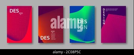 Set of abstract minimal cover designs. Stock Vector