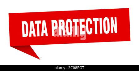 data protection banner. data protection speech bubble. data protection sign Stock Vector