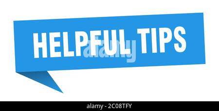 helpful tips banner. helpful tips speech bubble. helpful tips sign Stock Vector