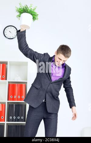 Angry Young Businessman Stock Photo
