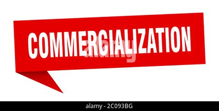 commercialization banner. commercialization speech bubble. commercialization sign Stock Vector