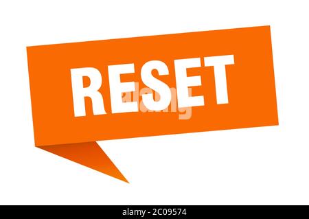 reset banner. reset speech bubble. reset sign Stock Vector