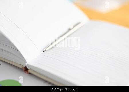 Personal diary on table Stock Photo