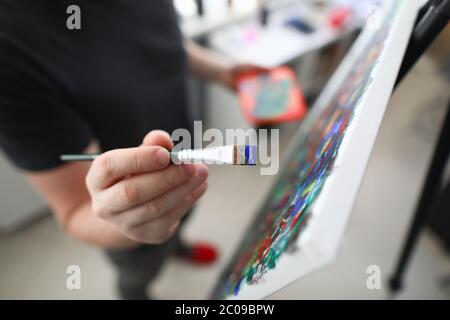 Professional painter at home Stock Photo