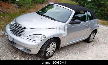 Bordeaux , Aquitaine / France - 06 01 2020 : chrysler PT Cruiser gray convertible vintage and retro style car Stock Photo