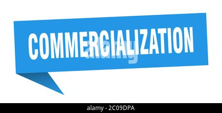commercialization banner. commercialization speech bubble. commercialization sign Stock Vector