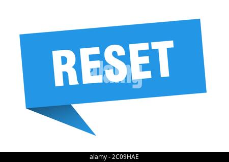 reset banner. reset speech bubble. reset sign Stock Vector