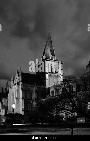 Evening view over of Rochester Cathedral, Rochester City, Kent County, England, UK Stock Photo