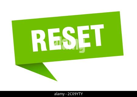 reset banner. reset speech bubble. reset sign Stock Vector