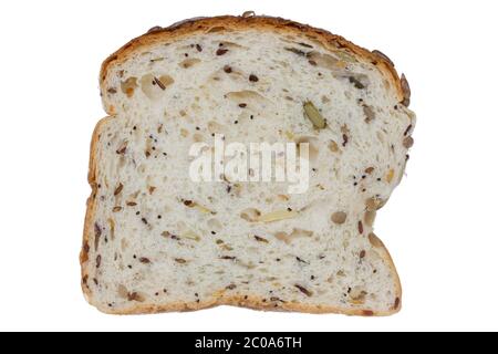 Bread slice with mixed seeds Stock Photo