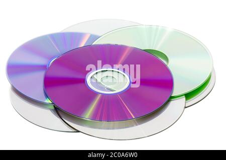 Cd Rom Stack stack of cd roms. CD & DVD disk on white background Stock Photo - Alamy