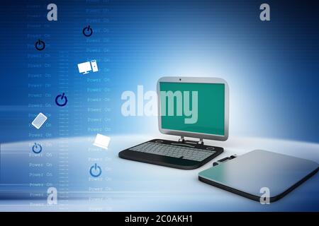 computer bag with laptop Stock Photo