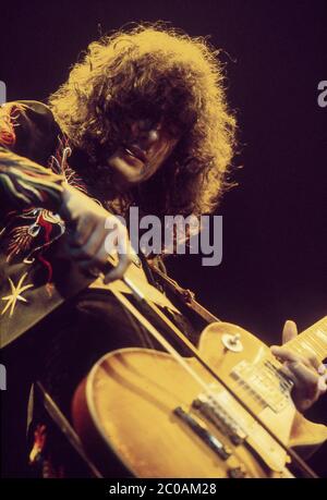 Led Zeppelin in concert at Earl's Court,London 17th May 1975 Stock Photo