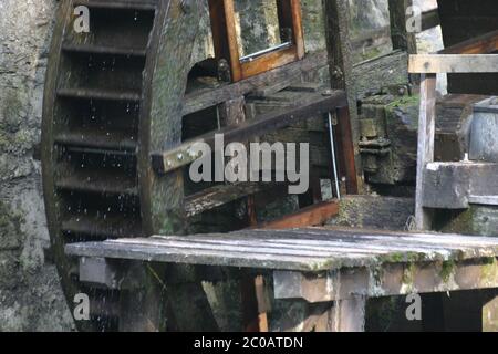 Mill wheel of the old oil mill in Lemgo-Brake Stock Photo