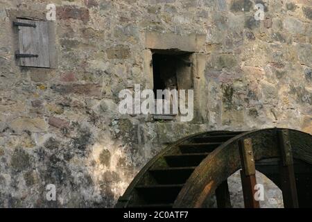 Mill wheel of the old oil mill in Lemgo-Brake Stock Photo