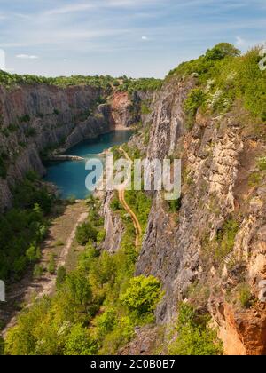 Old lime quarry called Big Amerika in Central Bohemia, Czech Republic Stock Photo