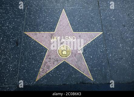 Hollywood, California, USA 10th June 2020 A general view of atmosphere of Jay Leno's Star on Hollywood Walk of Fame on June 10, 2020 in Hollywood, California, USA. Photo by Barry King/Alamy Stock Photo Stock Photo