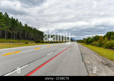 Highway on the Garden Route, Western Cape, South Africa Stock Photo