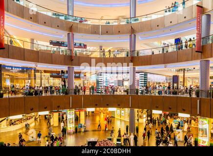 Dubai - AUGUST 7, 2014: Dubal Mall shopping mall on August 7 in Stock Photo