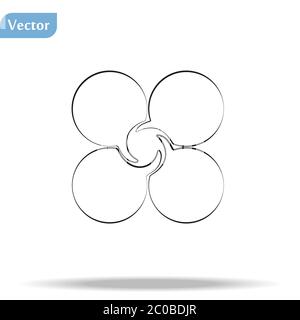 Fan icon on background for graphic and web design. Creative illustration concept symbol for web or mobile app. eps10 Stock Vector