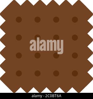 Chocolate cracker vector flat isolated Stock Vector