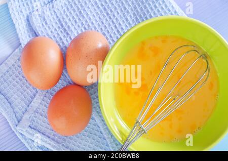 raw eggs Stock Photo
