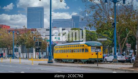 Old Trolley in San Francisco Stock Photo