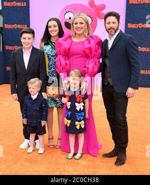 11 June 2020 - Kelly Clarkson files for divorce from husband Brandon Blackstock. The ''Voice'' coach and Blackstock, a music manager, have been married since October 2013 and have two children together, River Rose and Remington Alexander. Blackstock also has two children from a previous marriage. File photo: 27 April 2019 - Los Angeles, California - Seth Blackstock, Remington Alexander Blackstock, Savannah Blackstock, Kelly Clarkson, River Rose Blackstock, Brandon Blackstock. ''UGLYDOLLS'' World Premiere held at Regal L.A. Live: A Barco Innovation Center. (Credit Image: © Birdie Thompson/AdMed Stock Photo