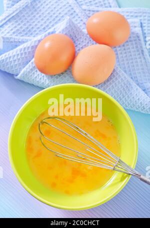 raw eggs Stock Photo