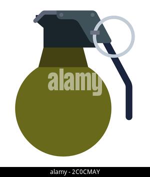 Fragmentation grenade, police weapon vector icon flat isolated. Stock Vector