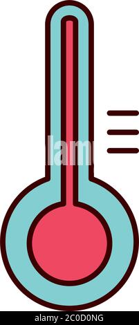 thermometer temperature equipment medical isolated icon vector illustration vector illustration Stock Vector