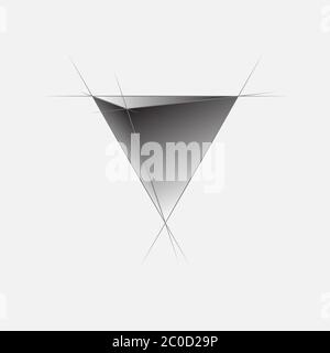 Gray triangle figure Stock Vector