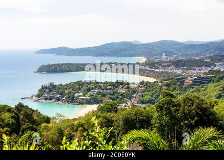 Hat Kata Karon Viewpoint in Phuket island Stock Photo