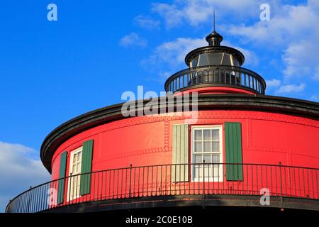 Seven Foot Knoll Lighthouse, Inner Harbor, Baltimore, Maryland, USA Stock Photo
