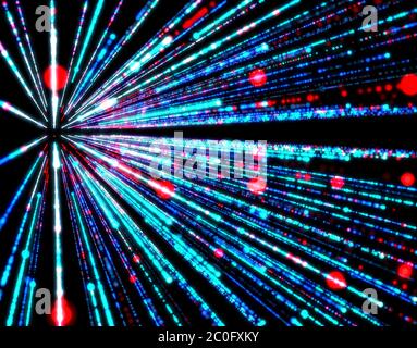 Technology particle network data transmission Stock Photo