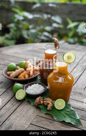 Javaans Drank Herbal beras kencur and kunir asam are traditional Javanese heritage ...