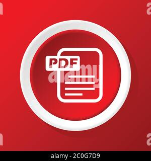 PDF file icon on red Stock Photo