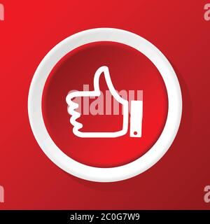 Like icon on red Stock Photo