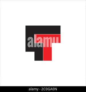 letter ct square geometric colorful design logo vector Stock Vector