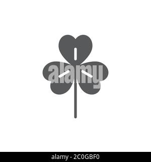 Leaf clover vector icon symbol isolated on white background Stock Vector