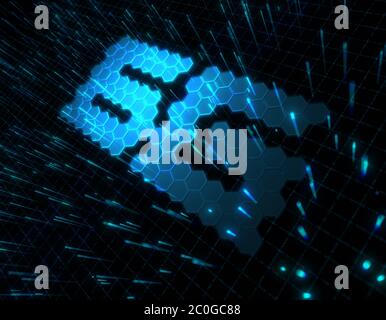 Hexagon Electronic Technology, 6G, Data Security Stock Photo