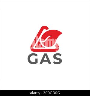 triangle gas flame geometric design symbol logo vector Stock Vector
