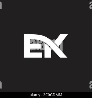 letter ek simple linked geometric design logo vector Stock Vector