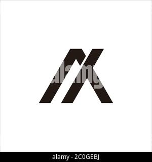 abstract letter ak triangle geometric line logo vector Stock Vector