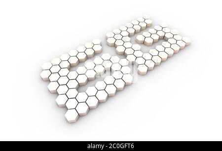 Hexagon Electronic Technology, 6G, Data Security Stock Photo