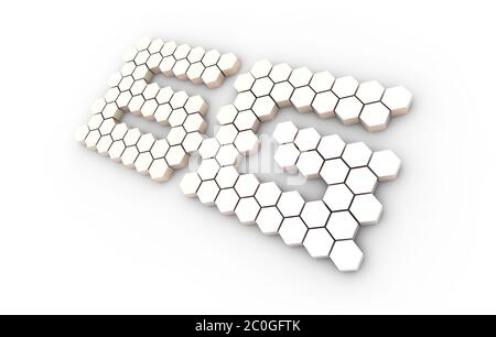 Hexagon Electronic Technology, 6G, Data Security Stock Photo