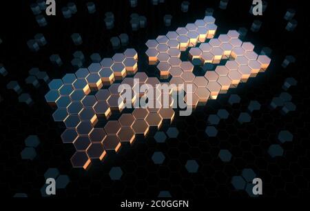 Hexagon Electronic Technology, 6G, Data Security Stock Photo